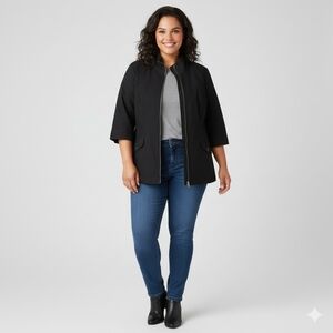 Addition Elle 16P Zip-Up Jacket Petite